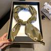 High-end Herringbone Silk Cotton Silk Scarf Women's Spring and Autumn New Versatile Decorative Scarf Shawl Fashion Printed Small Square Scarf