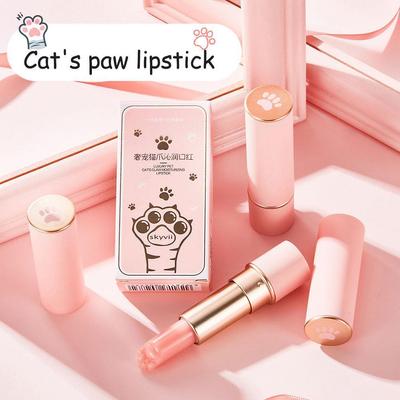 Cat's Claw Pink Temperature Color-changing Sensing Lip Balm || Moisturizing Lipstick Anti-drying Hydrating Lip Care