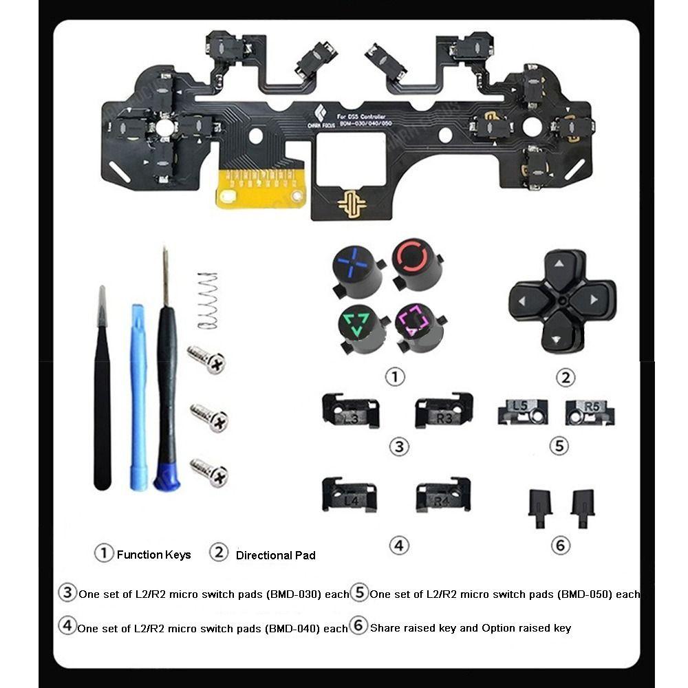 12 Key Click Micro-Switch Trigger Kit for PS5 Controller Controller Modifications
