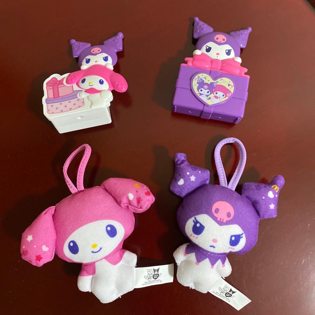 McDonald s Happy Set Kuromi My Melo 4-piece set with 2 bonus stickers