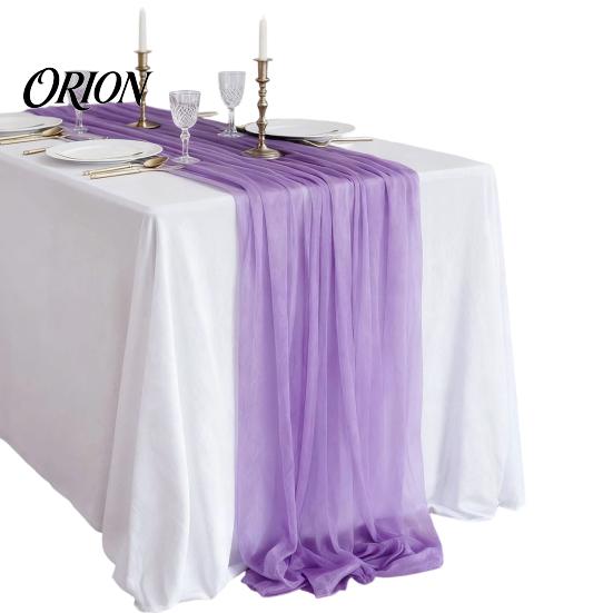 Beautiful Table Centerpiece Runner Sheer Flowing Runner, Chiffon Wedding Elegant Solid Color Protector for Dining Home Bridal Shower Party Decor Heat