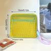Square Mesh Cosmetic Bag, Portable Square Cosmetic Storage Bag With Zipper, Multi-Purpose Sundries Storage Bag