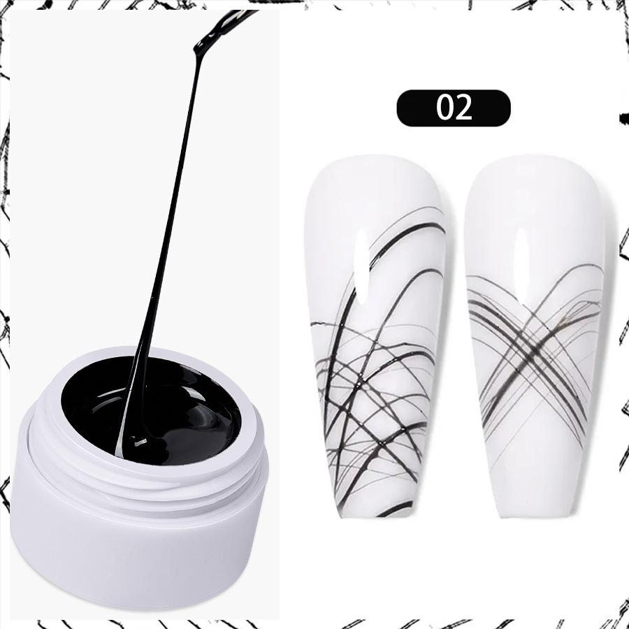 

5 мл рисунок УФ гель для ногтей эластичная подводка DIY веб-лак паутина гель-паук цветочные типсы для ногтей