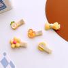 5-Piece New Colorful Small Cartoon Resin-fabric Covered Hair Clips. Cute Designs,hair-friendly Covered Clips,perfect for  Hair.