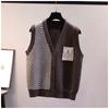 Cardigan Vest Women Outerwear 2022 Spring and Autumn New Knitted Loose Korean Women V Neck Sweater Female