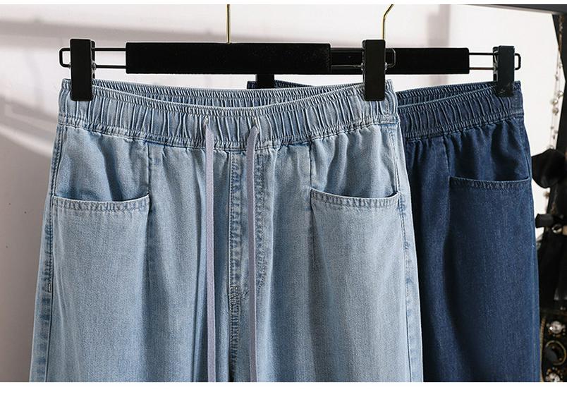 Women's High Waist Tencel Jeans - Spring/Summer Thin, Large Size, Slimming, Versatile Straight Leg, Loose Fit Pants