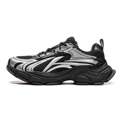 Li Ning Y2K Fashion Versatile Retro Style Thick Sole Shock Absorbing Wear Resistant Breathable Low Top Casual Shoes Kids Sneaker AGLW078-3