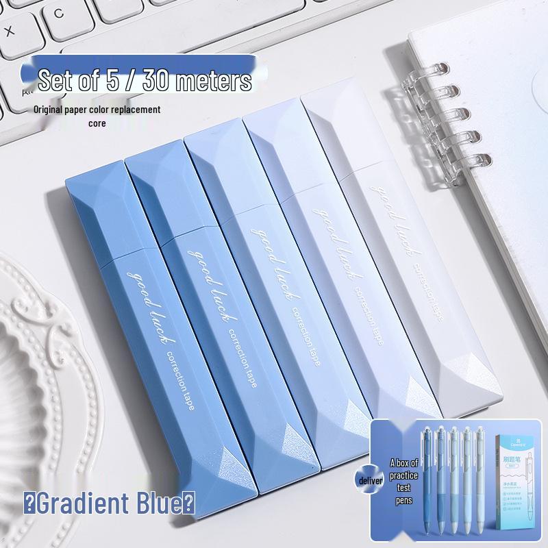 Gradient Invisible Color Correction Tape - Smooth, Portable, High-Quality Stationery for Primary School Students