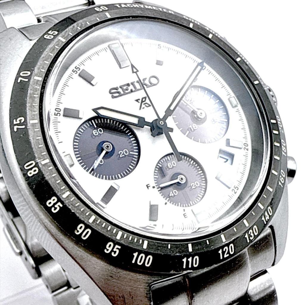 Used B188 [Working/Excellent Condition] SEIKO PROSPEX SPEEDTIMER SBDL085 Seiko Prospex Speedtimer Solar Chronograph Panda Dial Men's Watch