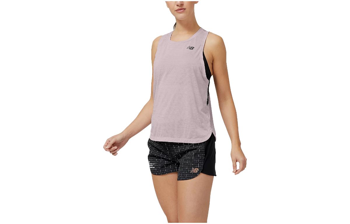 New Balance Tank Tops Women s Pink Crew Neck Moderate Other WT31250-SIR L