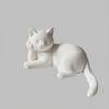 3D Printed Cat Statue, Small Holding Face Cat Figurine, Cute Animal Sculpture for Office Desk Decor, Gifts for Cats Lovers