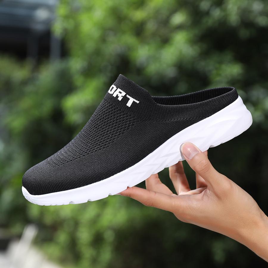 Men Slippers Summer Breathable Home Indoor Slippers Men Flats Thick Bottom Lightweight Slides Fashion Outdoor Walking Shoes