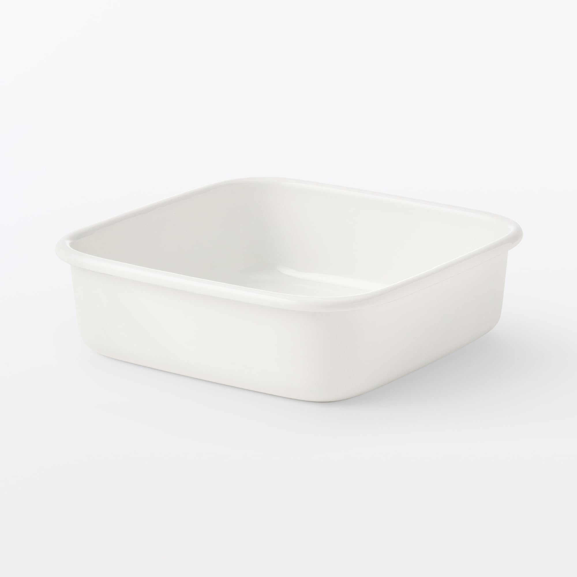 Эмалированный контейнер для хранения MUJI с крышкой на выбор, 16 см x 16 см x 76045847, квадратный, прибл.. (W) (D) 4.5cm (ЧАС),