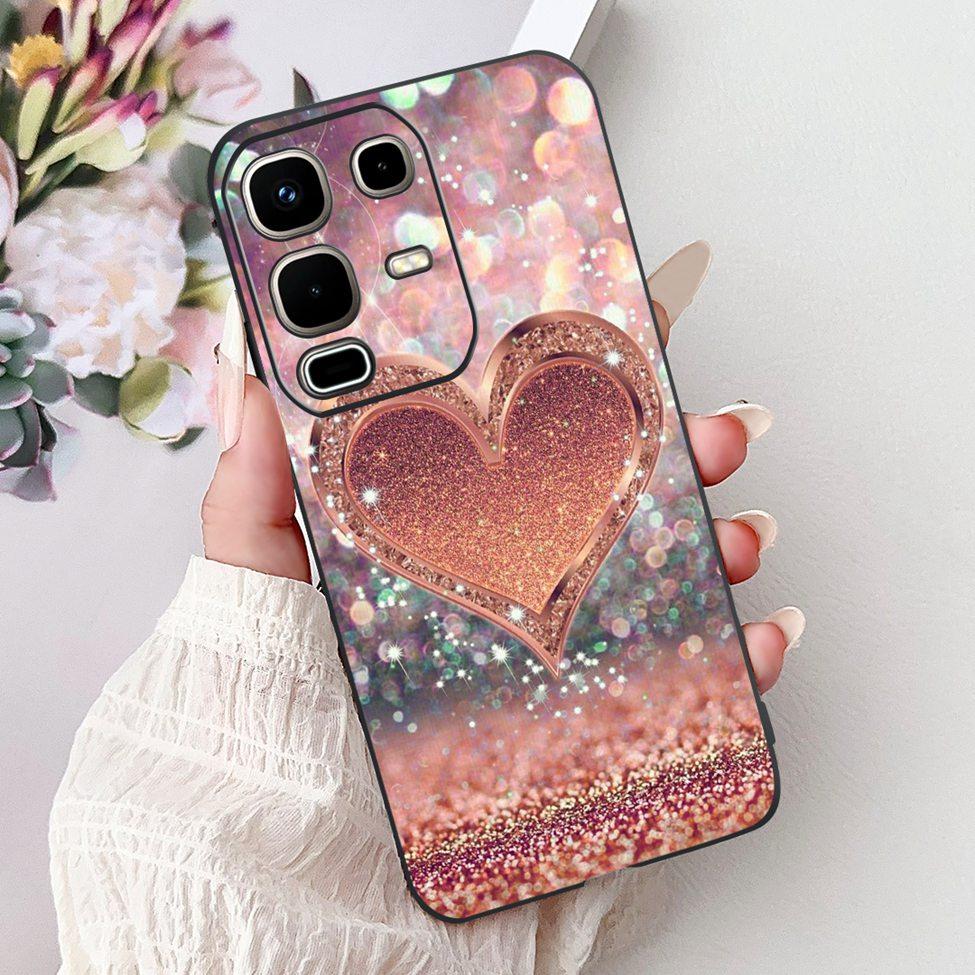 Per Infinix Note 50s X6870 Cover Posteriore Per Infinix Note 50s 5G Custodia Silicone Moda Lusso Fiori Gatto Carino Dipinto Divertente Paraurti