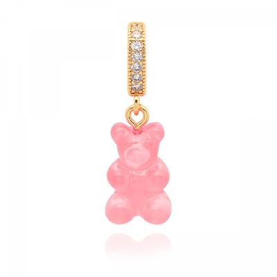         Nostalgia Bear Bubblegum Pave Connector                         