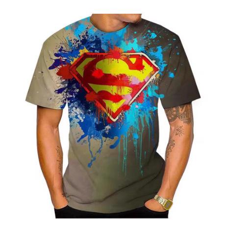 Summer Fashion Cool Superhero 3D Printed Men's T-Shirt Neutral Casual Retro Short Sleeve