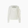 EGOIST Shoulder Slit Ribbon Detail Knit Pullover  Es1kl163 