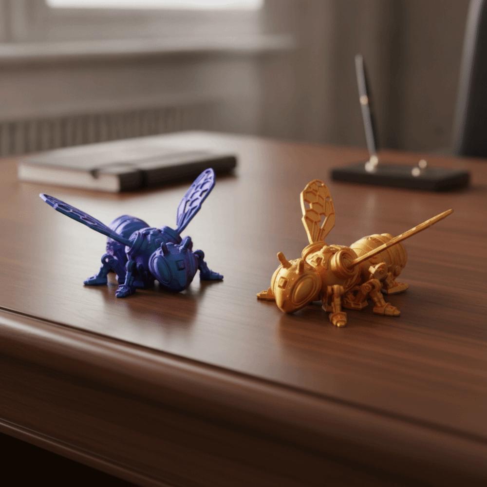 Movable Joint Mechanical Bee Toy Wing Joints Movable Joint Insect Toy  Home Decorations