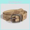 Retro Floral Patterned Faux Leather Belt With Alloy Buckle For Casual Wear