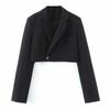 Women's Retro Street Style Suit Jacket & High-Waisted Irregular Midi Slim Skirt Set