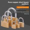Padlock Copper Padlock Small Lock Head Long Beam Head Open Lock Door Lock Warehouse Lock