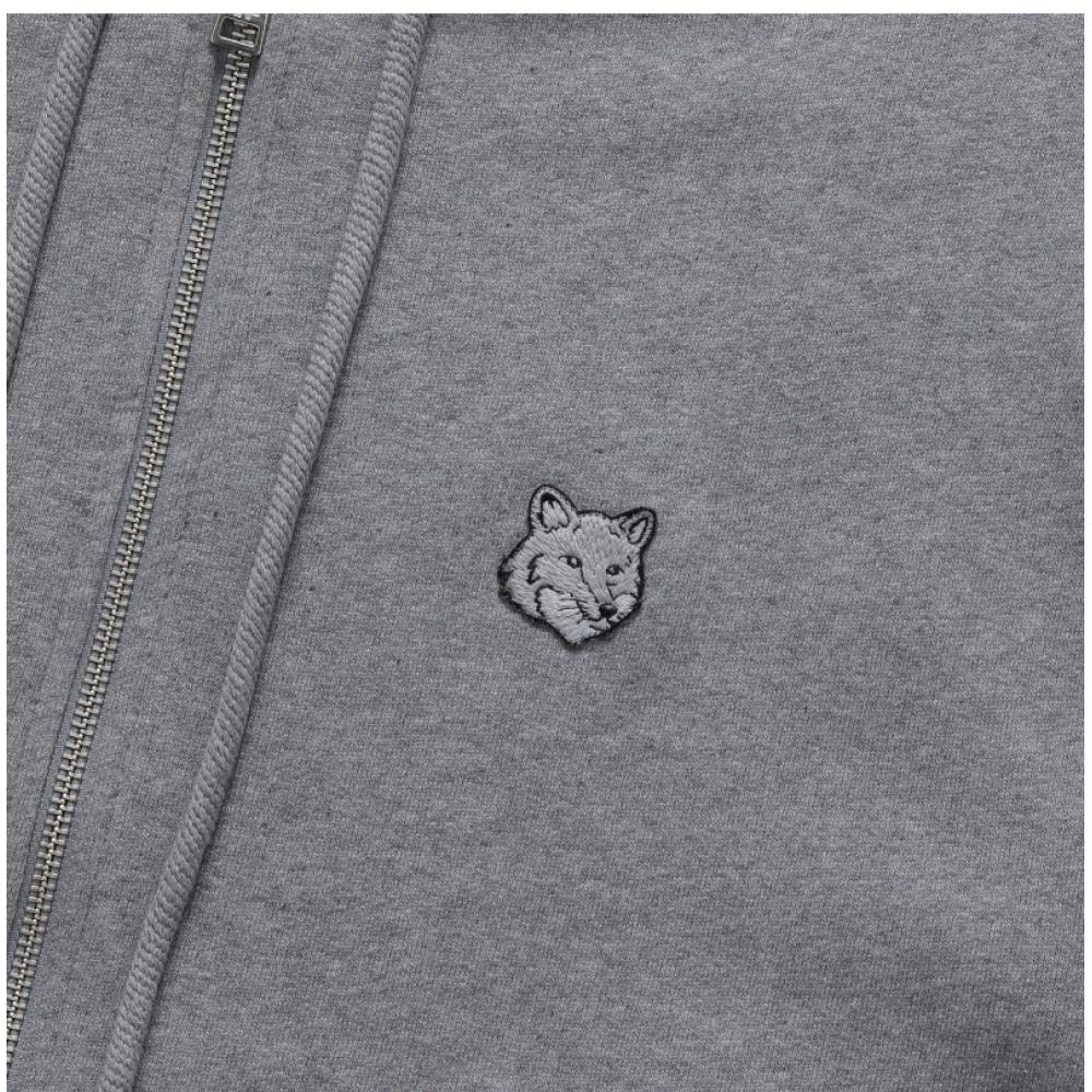 Maison Kitsune Mm00714km0321 H131 Kräftiger Fuchs Kopf Aufnäher Herren Kapuzenpullover Reißverschluss