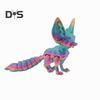 3D Printed Fox Ornament Articulated Fox Figurine with Flexible Tail And Limbs Stress-Relieving Fox Toy for All Ages Desktop Decor
