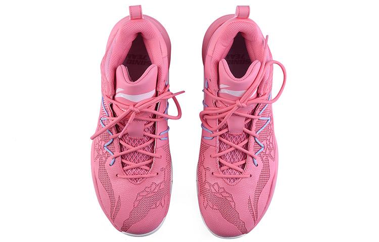 Li Ning SONIC 8 TD Team Edition Mid top Performance Basketball Shoes Men's Pink White ABPQ011-7
