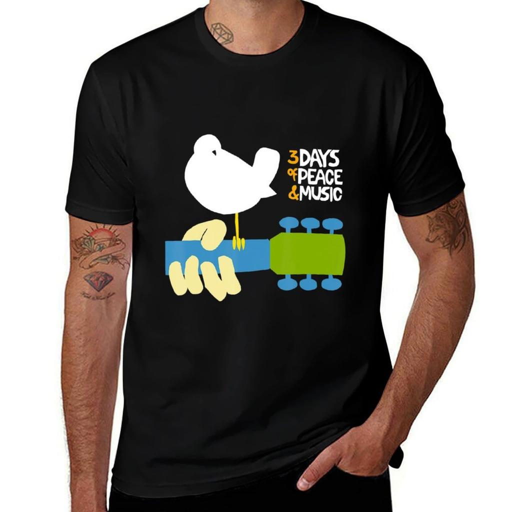 Woodstock Poster Tshirt Basic All Season Solid Tshirt