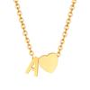 Initial Heart Necklace for Women,18K Gold Plated Stainless Steel Tiny Heart Letter Necklace, Personalized Name Jewelry