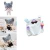 Cute 20cm Stuffed Toy With Removable Ice Cream Car Overalls Brown