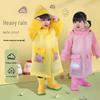 Full-Body Cartoon Rain Poncho for Boys & Girls - Perfect for Primary and Kindergarten Students