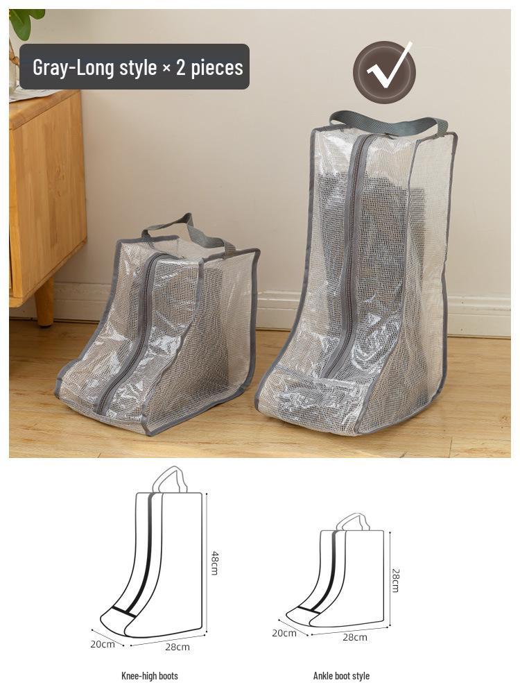 Three-Dimensional Transparent Boot Storage Bag: Dustproof & Moistureproof Protector for Long and Short Boots, Ideal for Seasonal Organization.