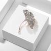 Pearl Ginkgo Leaves Rhinestone Brooch Lapel  Designer Brooch Pin Mini Bobby Pins Perfect Gift for Couples Western Accessories