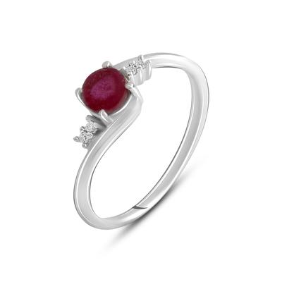 Stříbrný prsten s přírodním rubínem 0,756ct (2127567)
