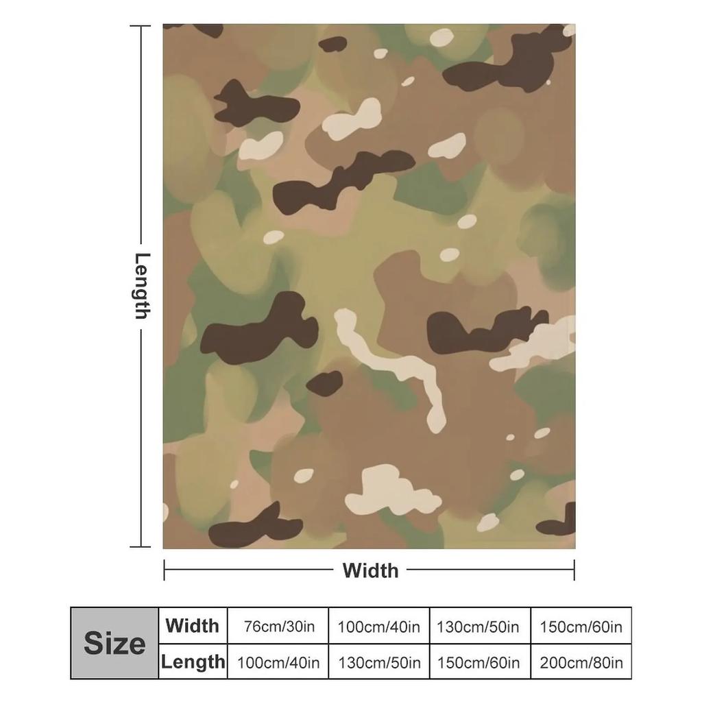 New multicam camouflage. camo. Throw Blanket Reusable Durable Soft Blanket for All Seasons