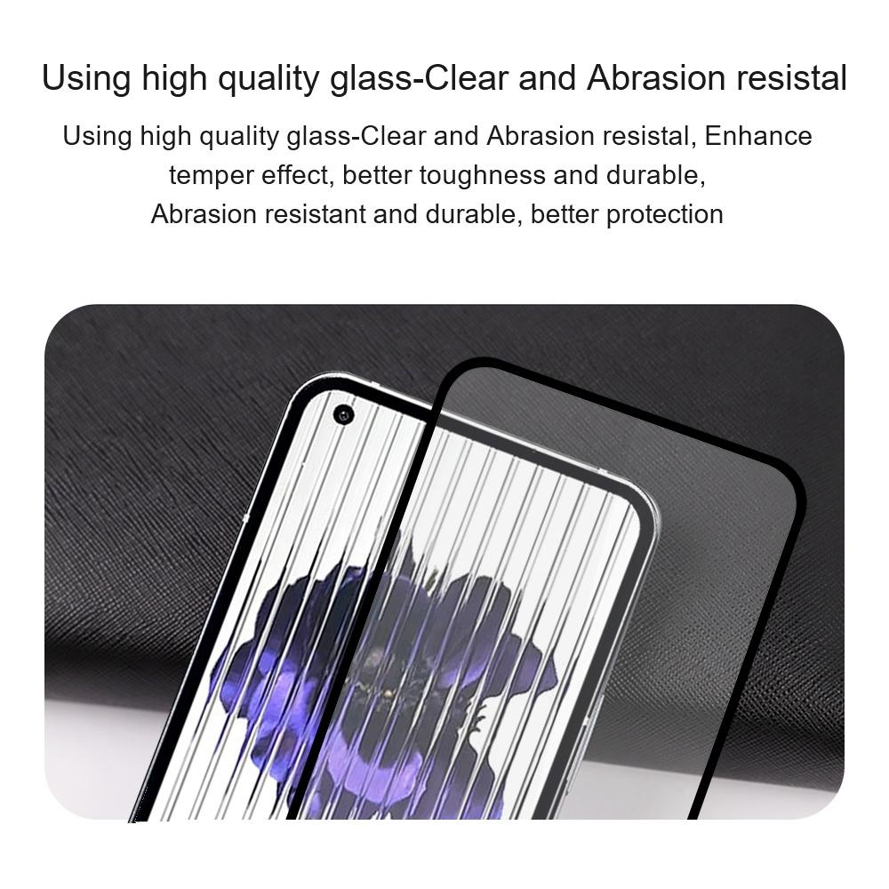 AMORUS For Nothing phone (1) 5G Tempered Glass Anti-wear Anti-stain Full Covering Protector Secondary Hardening HD Clear Silk Printing Full Glue Film