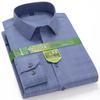 Bamboo Fiber Mens Business Shirt Long Sleeve Casual Plaid Print Stripe Fashion Anti-Wrinkle Button Up Social Oversized S-7XL 5XL