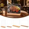 Wood Base Acrylic Sign Holder Double Sided Display Notice Supplies  Retail Store Signage