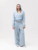 GLOWNY G Hug V-Neck Knit Hoodie (Baby Blue)
