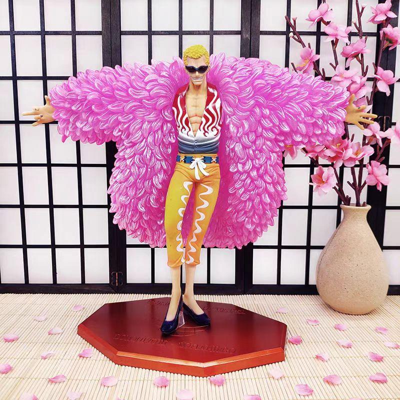26cm One Piece Anime Figures Oka Shichibukai Donquixote Doflamingo Action Figure PVC Statue Model Toys Doll Birthday Gift