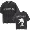 Washed Vintage Rapper Ghostemane Graphic Print Tshirt Men Women Hip Hop Rap Rock Trap Metal Gothic Oversized Tshirt Streetwear