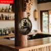 Wooden Sign with Bear & Beer Barrel Pattern - Unique Wall Pediments - Ideal for Front Door, Yard, Wall Decor