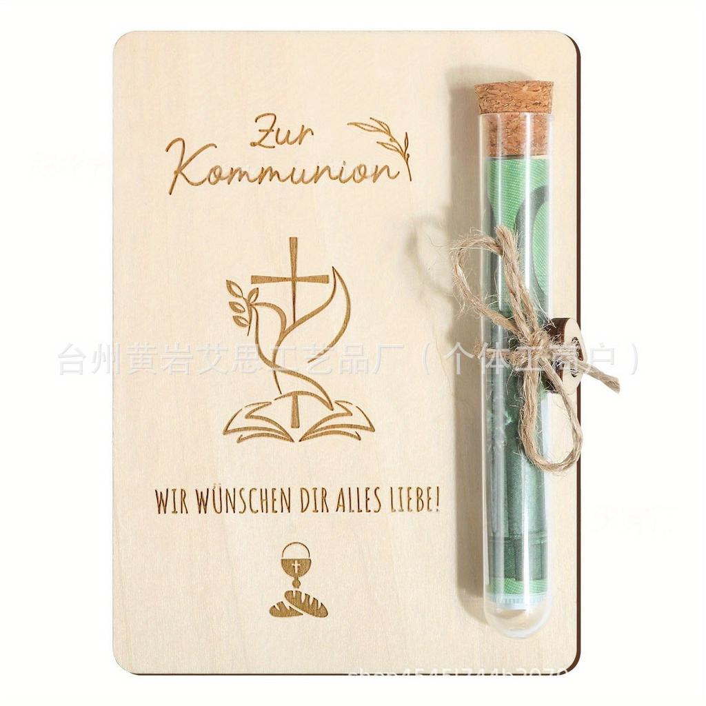 1Pc Wooden Wishing Wedding Gift Envelope Test Tube Crafts for Wedding Party Gifts