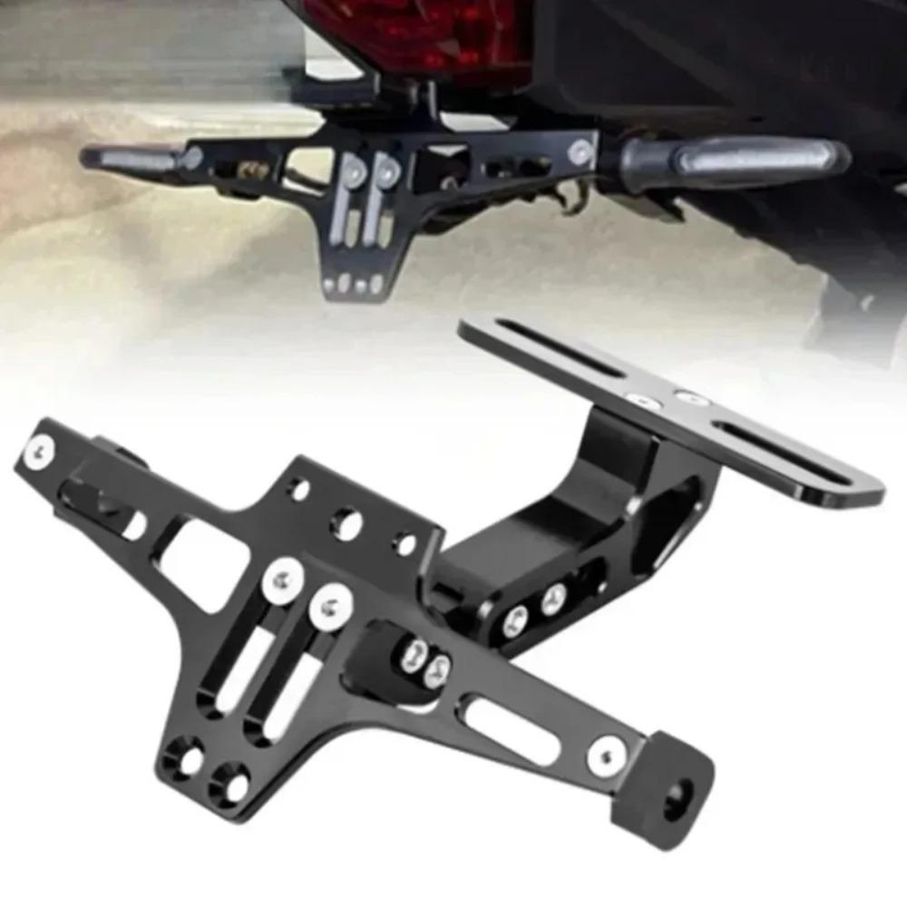 For Yamaha MT07 Kawasaki Z800 Honda for Universal Motorcycle License Plate Holder Number Plate Holder with Turn Signal Lights