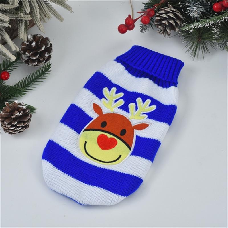 Pull de Noël chaud en tricot pour chats et chiens - Vêtements pour animaux d'automne/hiver