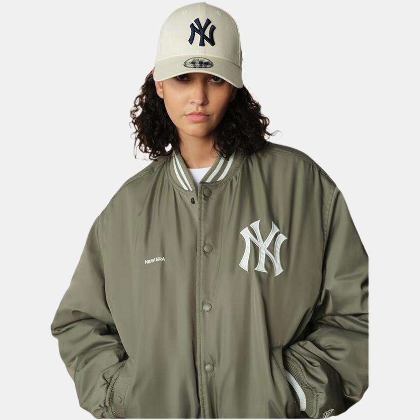 New Era FW25 MLB Nylon Stadium Jacket Series New York Yankees Loose Short Arched Home Letter Single-Breasted Casual Simple Long Sleeve Jacket 14742036