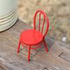 Miniature Chair, Tiny Metal Round Chair, Realistic Furniture Miniature, Mini Collectible Chair for Doll Mansion Miniature Rooms