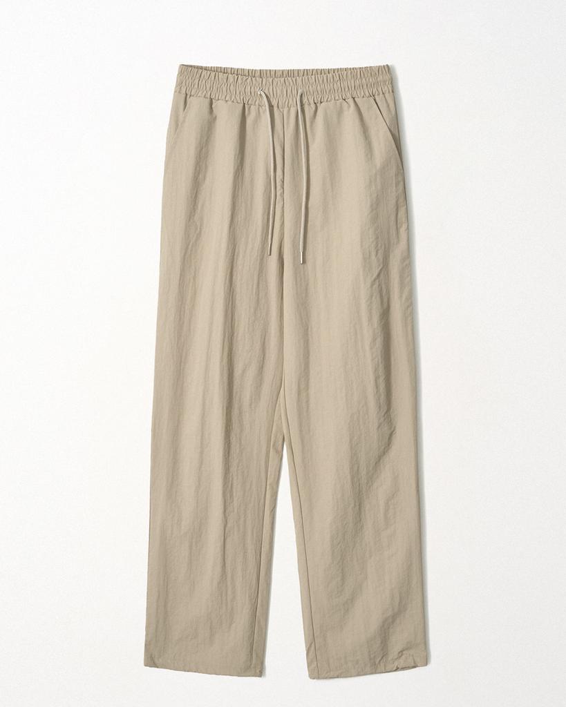 EZIO Relaxed Nylon Trousers_Beige