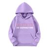 Girls' Fashion Long-Sleeve Hooded Sweatshirt with Print and Pockets